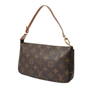 Louis Vuitton Pochette Canvas Accessory Accessoires Brown Monogram